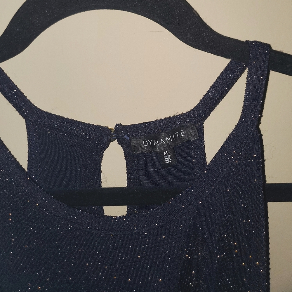 GLITTERY Navy Top
